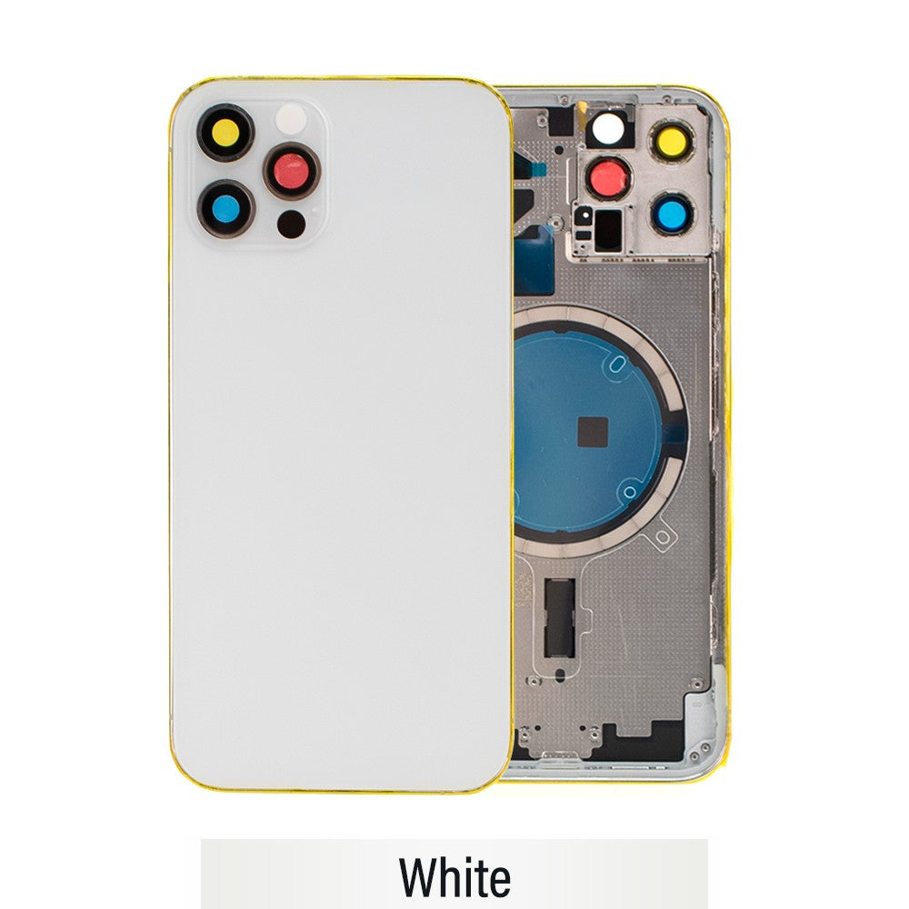 Rear Housing for iPhone 12 Pro (NO LOGO)-White Rear Housing for iPhone 12 Pro (NO LOGO)-White